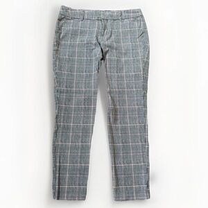 Old Navy Women's Size 8 Plaid High-Waisted Pixie Skinny Ankle Pants